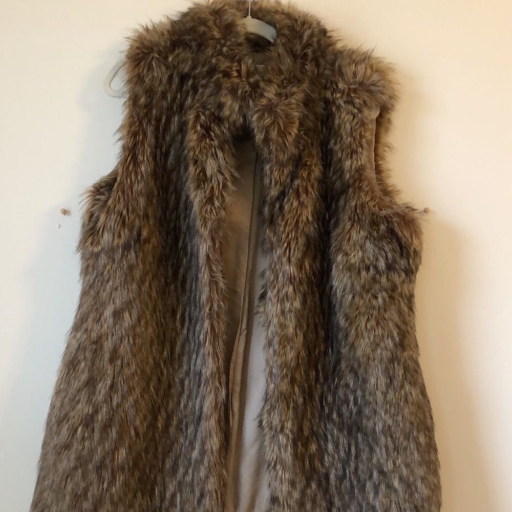 Calvin Klein faux fur vest